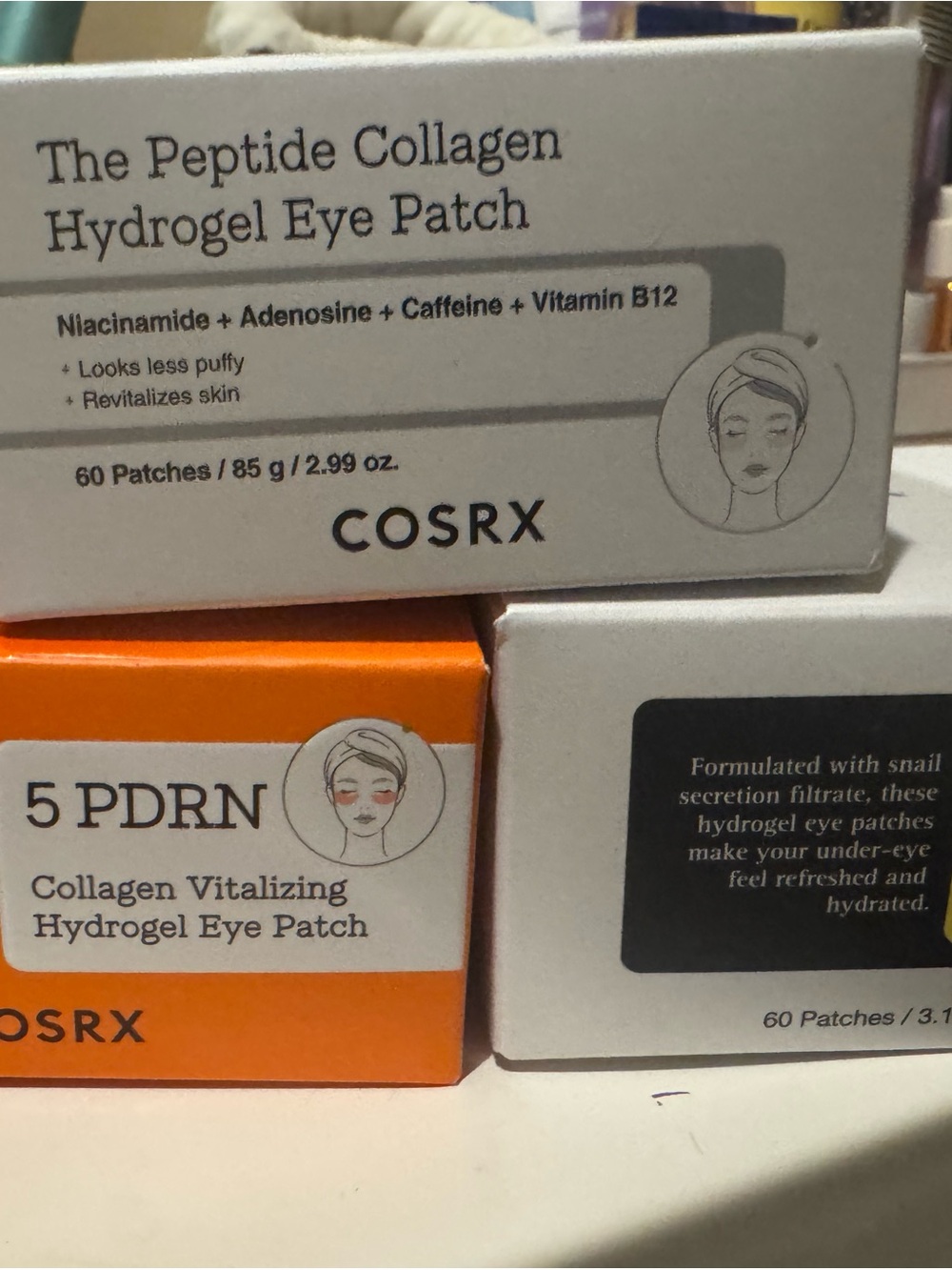 COSRX White and Orange Peptide Collagen Hydrogel Eye Patch Set